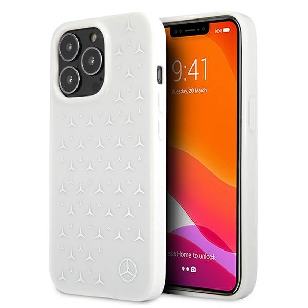 Mercedes MEHCP13LESPWH iPhone 13 Pro / 13 6,1" hvid/hvid hardcase Silver Stars mønster