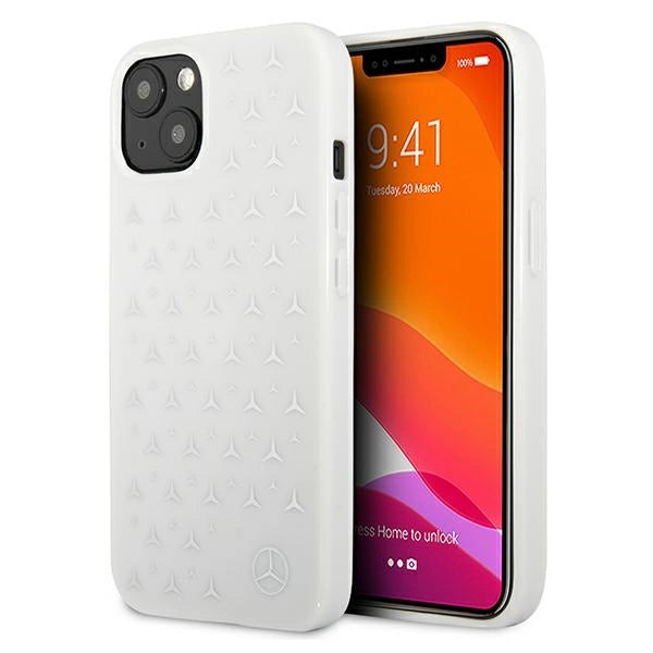 Mercedes MEHCP13SESPWH iPhone 13 mini 5,4" hvid/hvid hardcase Silver Stars mønster