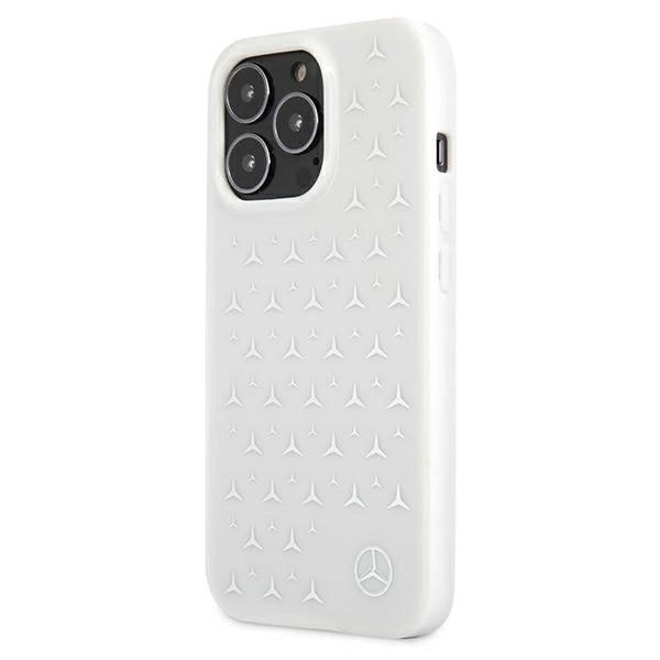 Mercedes MEHCP13XESPWH iPhone 13 Pro Max 6,7" hvid/hvid hardcase Silver Stars mønster