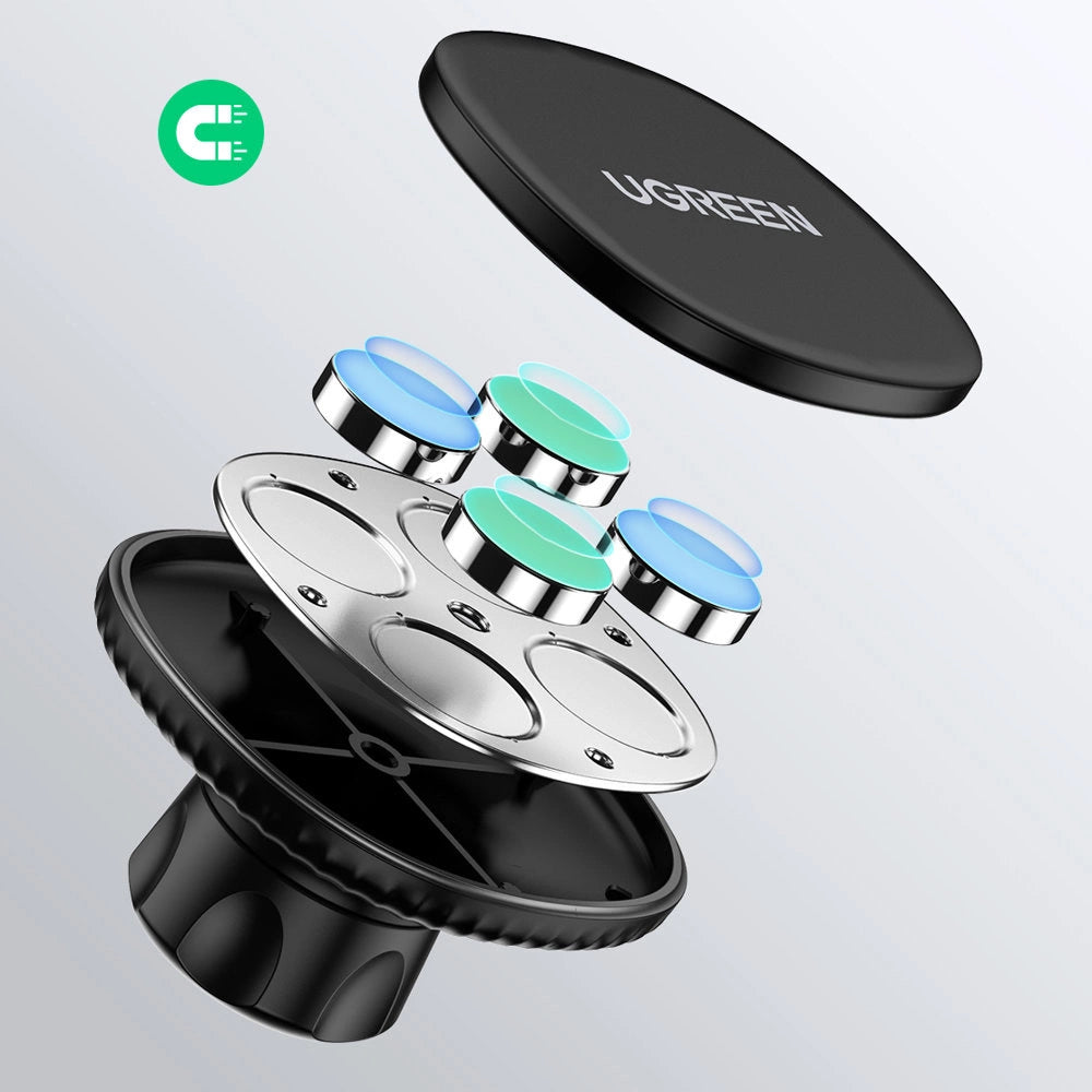 Ugreen Magnetisk Bil Telefon Holder Selvklæbende til Dashboard Black (LP292)