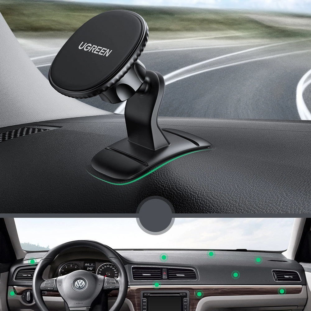 Ugreen Magnetisk Bil Telefon Holder Selvklæbende til Dashboard Black (LP292)