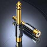 Ugreen 6.35mm jack adapter (mand) til RCA (kvind) guld (AV169 80731)
