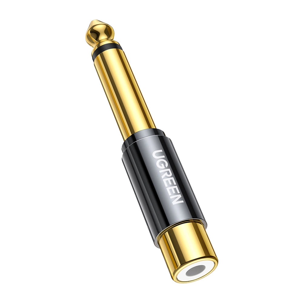 Ugreen 6.35mm jack adapter (mand) til RCA (kvind) guld (AV169 80731)