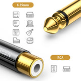 Ugreen 6.35mm jack adapter (mand) til RCA (kvind) guld (AV169 80731)