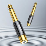 Ugreen 6.35mm jack adapter (mand) til RCA (kvind) guld (AV169 80731)