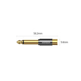 Ugreen 6.35mm jack adapter (mand) til RCA (kvind) guld (AV169 80731)