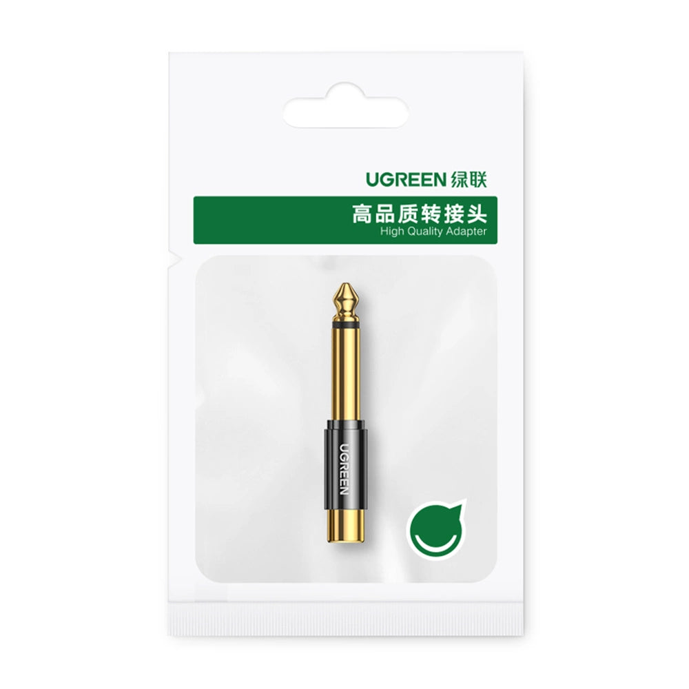 Ugreen 6.35mm jack adapter (mand) til RCA (kvind) guld (AV169 80731)