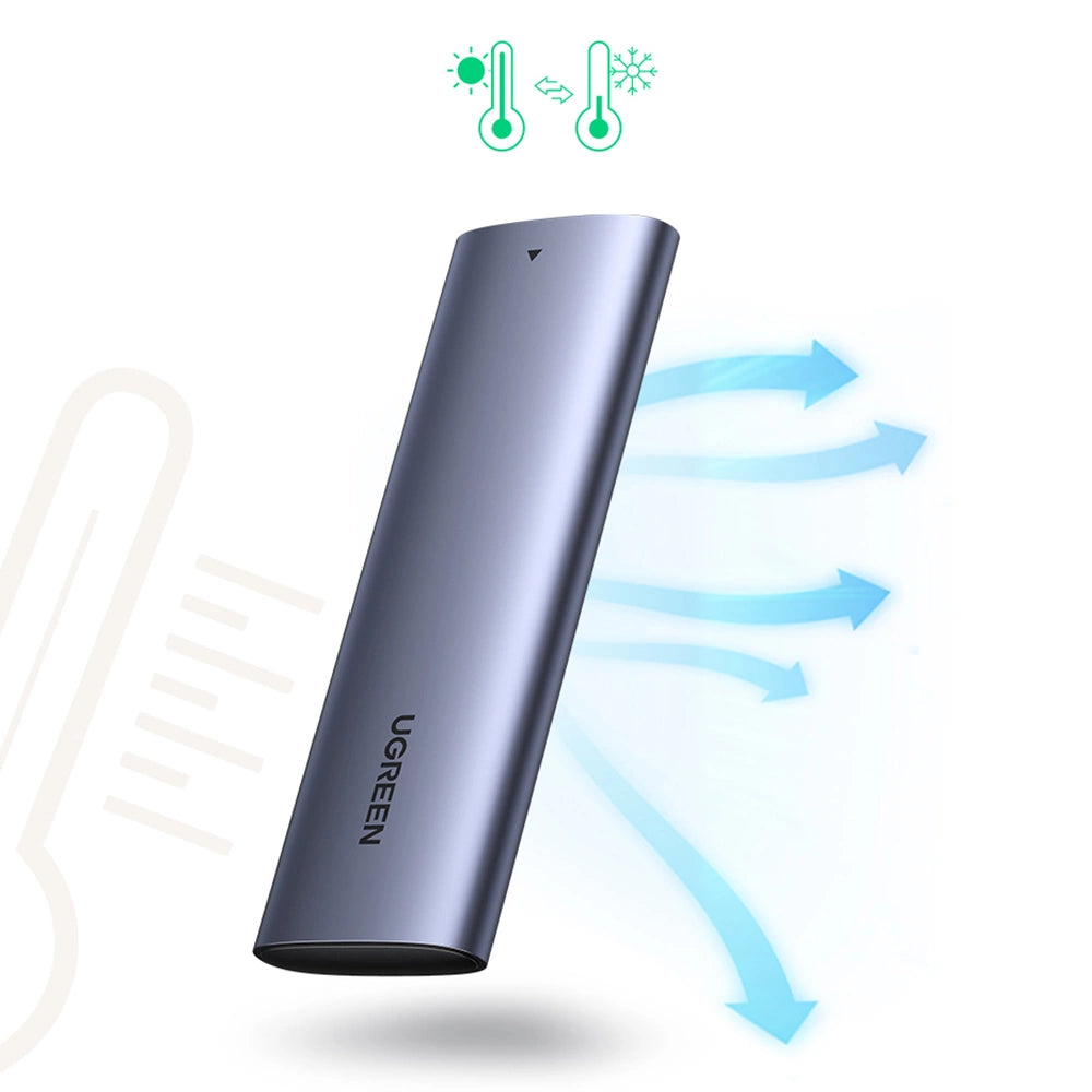 Ugreen Hard Drive Bay M.2 B-Key SATA 3.0 5Gbps Grå + USB Type C-kabel (CM400)