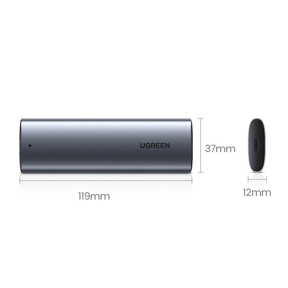Ugreen Hard Drive Bay M.2 B-Key SATA 3.0 5Gbps Grå + USB Type C-kabel (CM400)