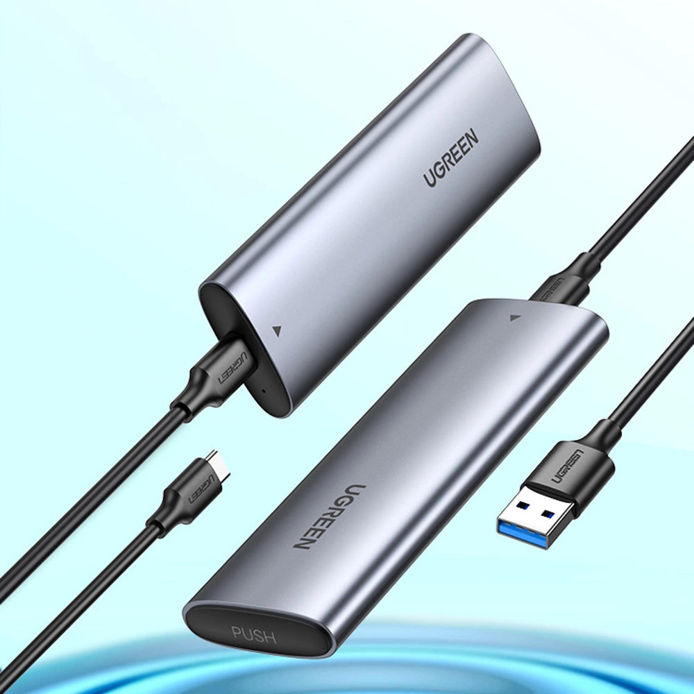 Ugreen Hard Drive Bay M.2 B-Key SATA 3.0 5Gbps Grå + USB Type C-kabel (CM400)