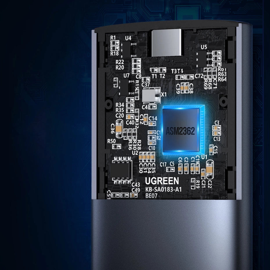 Ugreen Hard Drive Bay M.2 B-Key SATA 3.0 5Gbps Grå + USB Type C-kabel (CM400)