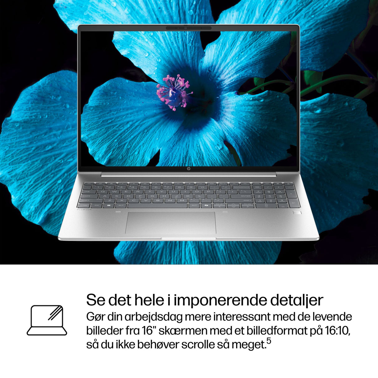 HP ProBook 4 G1i 16 Intel Core Ultra 5 225U Laptop 40,6 cm (16") WUXGA 16 GB DDR5-SDRAM 512 GB SSD Wi-Fi 7 (802.11be) Windows 11 Pro AI PC Sølv