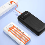 Dudao K6Pro Universal 10000mAh Power Bank med USB-kabel, USB Type C, Lightning hvid (K6Pro-hvid)