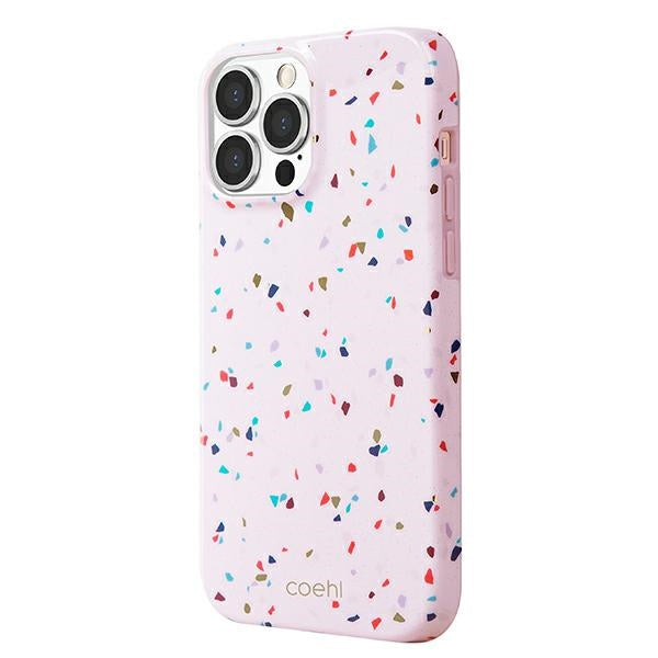 Uniq Coehl Terrazzo-udstyr til iPhone 13 Pro Max - lyserød