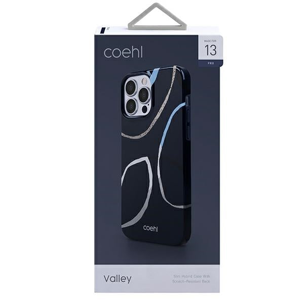 Uniq Coehl Valley-fodral til iPhone 13 Pro / iPhone 13 - marineblå