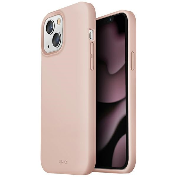 Uniq Lino-foder til iPhone 13 - lyserød