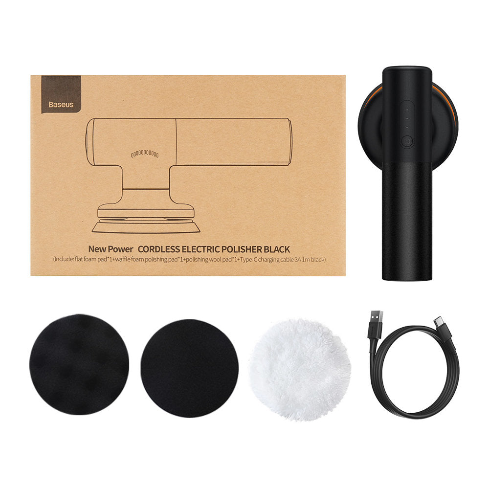 Baseus trådløs elektrisk poleringsmaskine 30W 4000mAh sort (CRDLQ-B01)