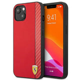 Ferrari FESAXHCP13SRE iPhone 13 mini 5.4" rød/rød hardcase On Track Carbon Stripe