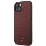 Mercedes MEHCP13SPSQRE iPhone 13 mini 5,4" rød/rød hårdkasse Læder Stars mønster