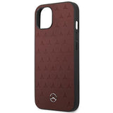 Mercedes MEHCP13SPSQRE iPhone 13 mini 5,4" rød/rød hårdkasse Læder Stars mønster