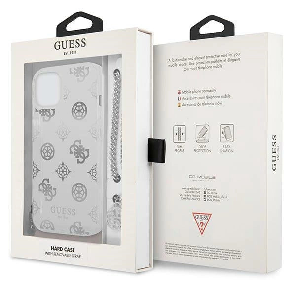 Guess GUHCP13SKPESI iPhone 13 mini 5.4" sølv/sølv hardcase Peony Chain Collection