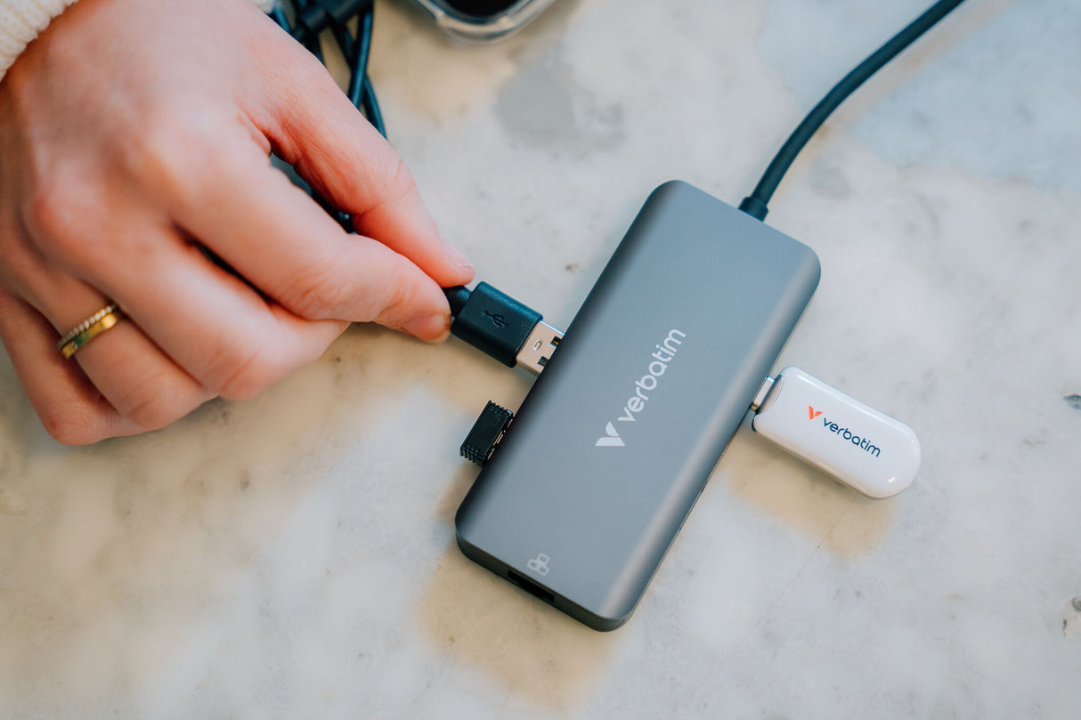 Verbatim 32157 interface hub USB 3.2 Gen 1 (3.1 Gen 1) Type-C 5000 Mbit/s Grå