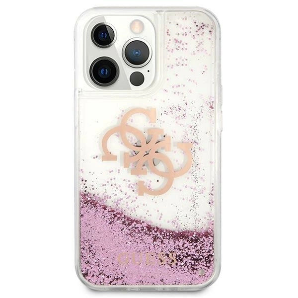 Guess GUHCP13XLG4GPI iPhone 13 Pro Max 6,7" Rosé/pink hardcase 4G Big Liquid Glitter