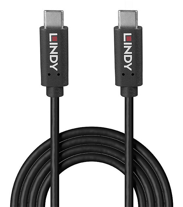 Lindy 36976 USB-kabel USB 3.2 Gen 2x2 1 m USB C 20 Gbit/sek. 100 W Sort