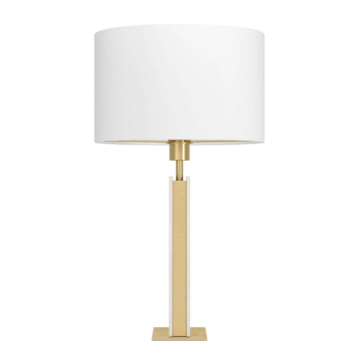 Eglo Belesar H67 børstet messing/hvid bordlampe