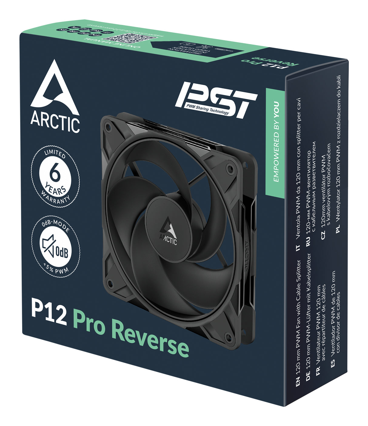 Arctic P12 Pro Reverse Fan 3-pack Sort 120 mm