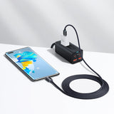 Baseus Crystal Shine Series kabel USB-kabel til hurtig opladning og dataoverførsel USB Type A - USB Type C 100W 1,2m lilla (CAJY000405)