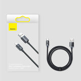 Baseus Crystal Shine Series kabel USB-kabel til hurtig opladning og dataoverførsel USB Type A - USB Type C 100W 1,2m lilla (CAJY000405)