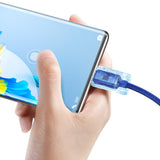 Baseus crystal shine series fast charging data cable USB Type A to USB Type C 100W 2m blue (CAJY000503)