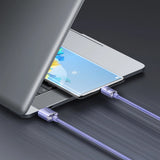 Baseus Crystal Shine Series kabel USB-kabel til hurtig opladning og dataoverførsel USB Type A - USB Type C 100W 2m lilla (CAJY000505)