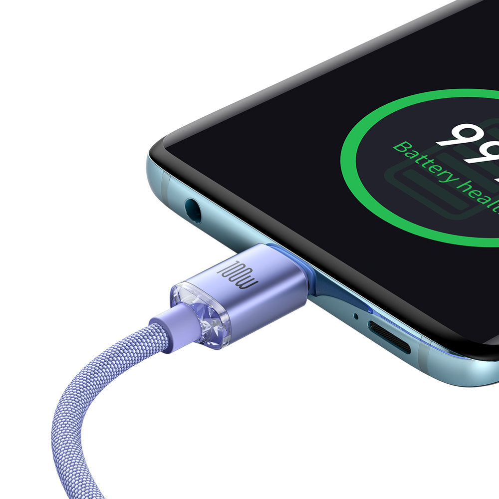 Baseus CAJY000605 USB-C - USB-C PD Cable 100W 5A 480Mb/s 1.2m - Purple