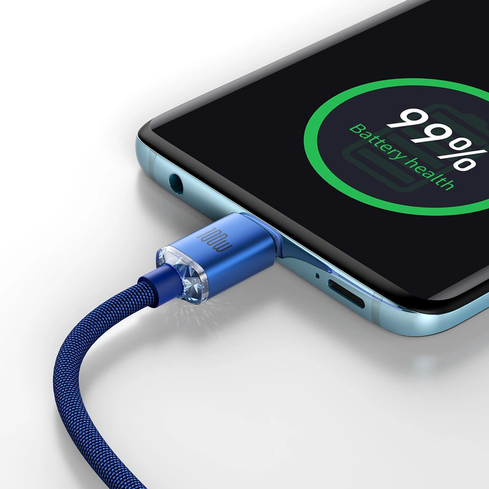 Baseus CAJY000703 USB-C - USB-C PD kabel 100W 480Mb/s 2m - blå