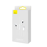 Baseus Encok C17 In-Ear Headphones med USB-C-kabel og mikrofon - hvid