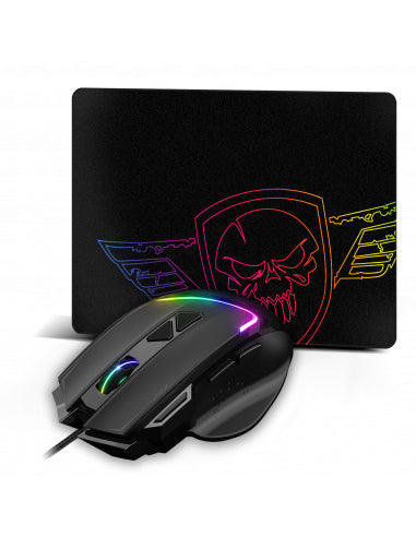 Spirit of Gamer PRO-M3 RGB mus Spil Højre hånd USB Type-A Optisk 7200 dpi