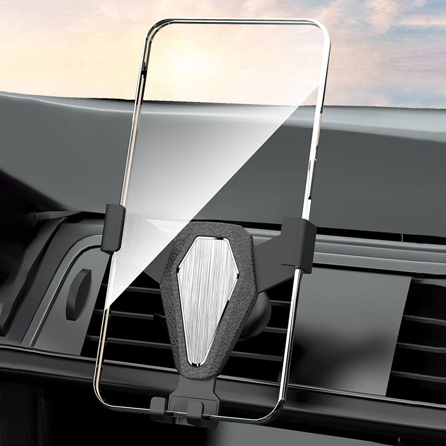 Gravity smartphone bilholder, sølv (YC07)