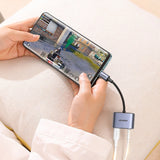 Ugreen audio adapter USB Type C (mandlig) - USB Type C PD QC (kvindelig) + 3,5 mm mini jack (kvindelig) grå (CM231)