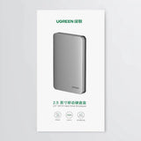 Ugreen CM300 70498 bay for 2.5 SATA 3.0 6Gbps harddisk - grå + USB-C - USB-A kabel 0,5 m