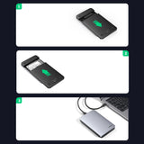 Ugreen CM300 70498 bay for 2.5 SATA 3.0 6Gbps harddisk - grå + USB-C - USB-A kabel 0,5 m