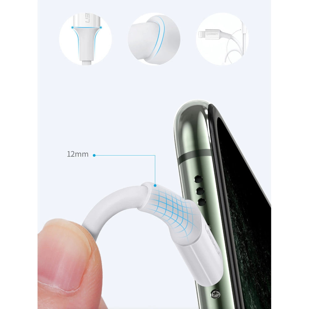 Ugreen kabel USB Type C - Lightning 3A kabel 0,25 m hvid (US171)