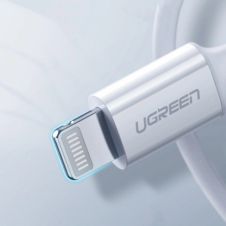 Ugreen kabel USB Type C - Lightning 3A kabel 0,25 m hvid (US171)