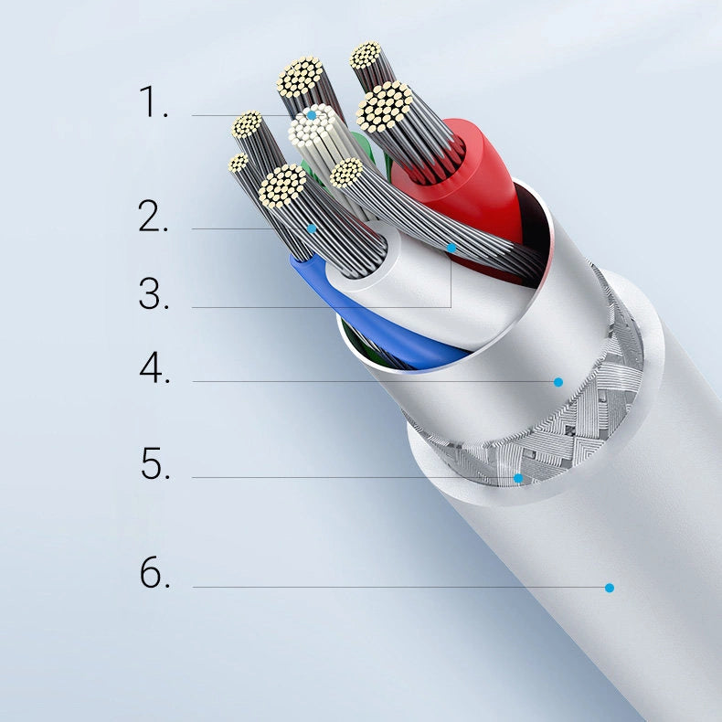 Ugreen kabel USB Type C - Lightning 3A kabel 0,25 m hvid (US171)