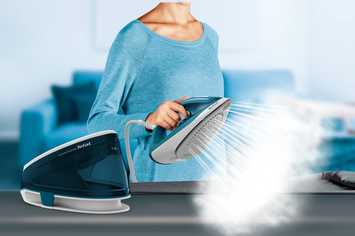 Tefal Express Essential SV6115 Dampstrygejern 2200W Grøn Hvid