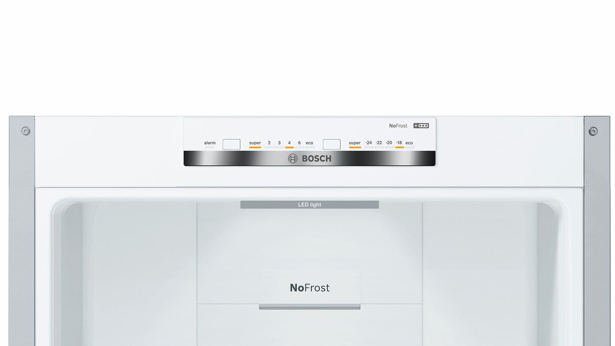 Bosch Serie 4 KGN36VLED køle-/fryseskab Fritstående 326 L Rustfrit stål
