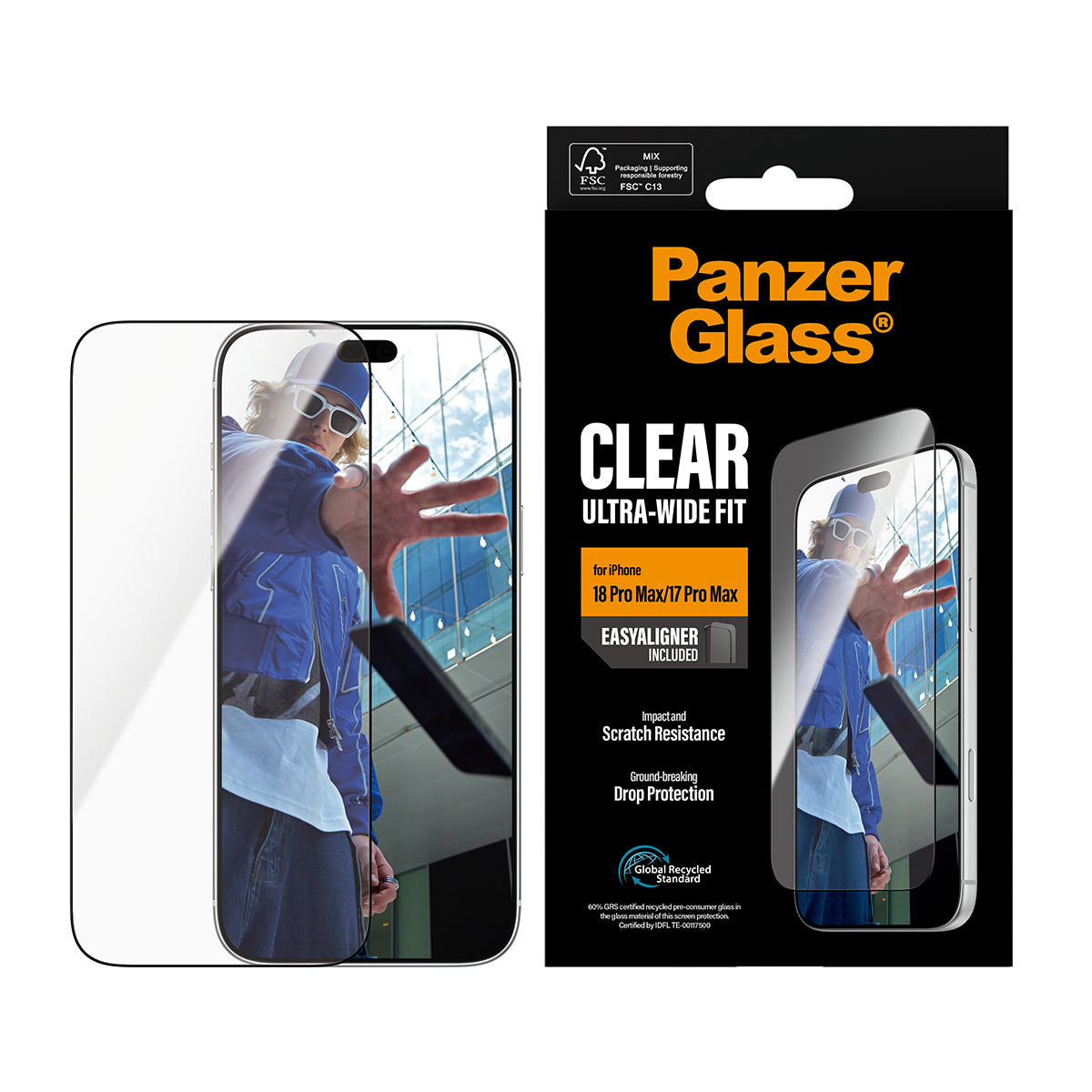 PanzerGlass Clear Ultra-Wide Skærmbeskytter til iPhone 18 Pro Max