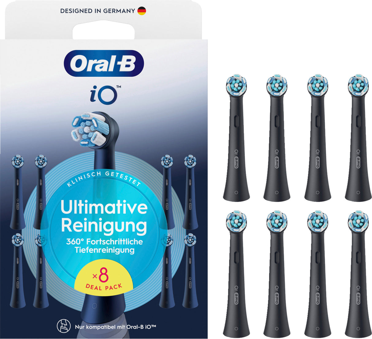 Oral-B 8700216778640 børstehoved til elektrisk tandbørste 8 stk Sort