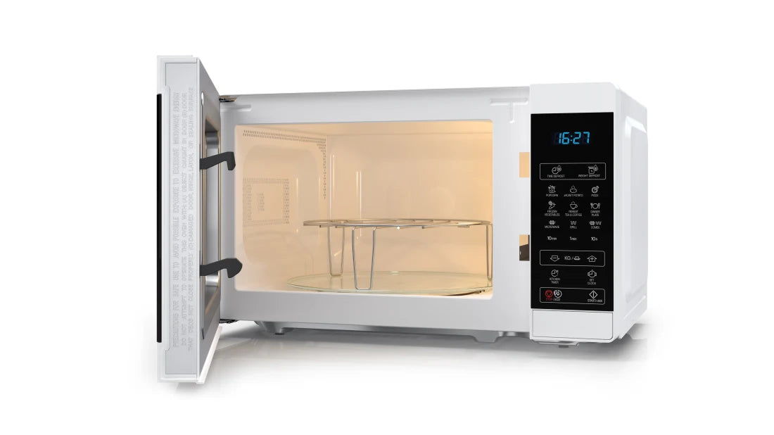 Sharp YC-MG02E-W mikrobølgeovn Blå, Hvid Bordplade 20 L 800 W